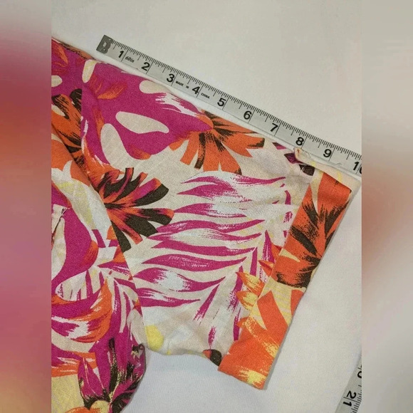 White Stag women's tropical linen blend shirt , size XL ( 16-18 ) - Picture 4 of 8